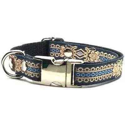 "Personalised Hand Made Chic Cotton Dog Collar for Small Breeds"